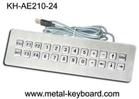 SUS304 Brush IP65 صفحه کلید کامپیوتر ضد آب 24 کلید صفحه کلید مقاوم در برابر آب
