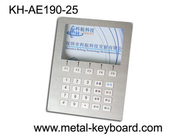 چیدمان صفحه کلید سفارشی فولاد ضد زنگ، دیجیتال کیوسک صفحه کلید با 25 کلید